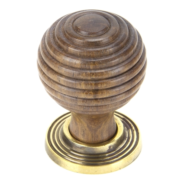 83875 • 35mm • Rosewood & Aged Brass • From The Anvil Beehive Cabinet Knob