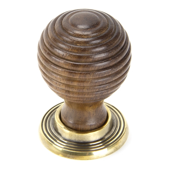 83876 • 38mm Ø • Rosewood & Aged Brass • From The Anvil Beehive Cabinet Knob
