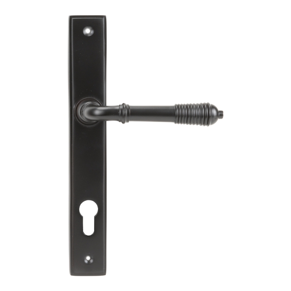 83952 � 244 x 36 x 13mm � Aged Bronze � From The Anvil Reeded Slim Espag Lock Set