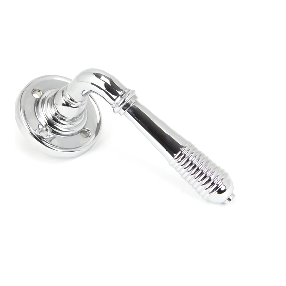 90007  60 x 8mm  Polished Chrome  From The Anvil Reeded Lever on Rose Set