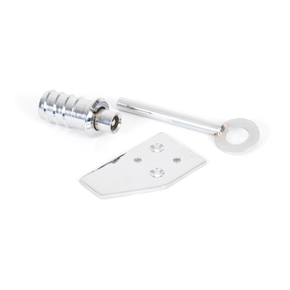 90272 � 28 x 16mm � Polished Chrome � From The Anvil Keyed Flush Sash Stop