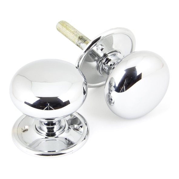 90291 � 51mm � Polished Chrome � From The Anvil Mushroom Mortice / Rim Knob Set