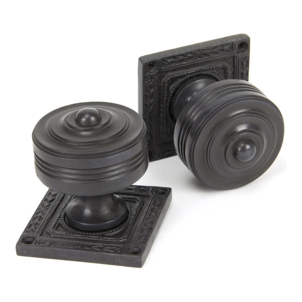 90293 • 54mm • Aged Bronze • From The Anvil Tewkesbury Square Mortice Knob Set