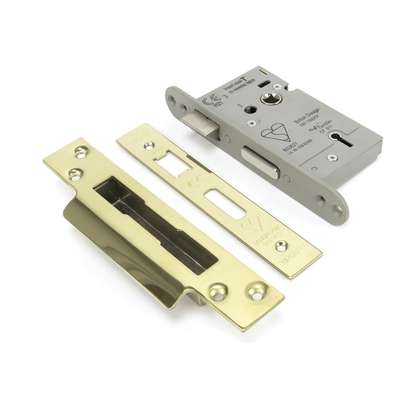 91056 • 064mm [044mm] • PVD Brass • From The Anvil Heavy Duty BS Sash Lock
