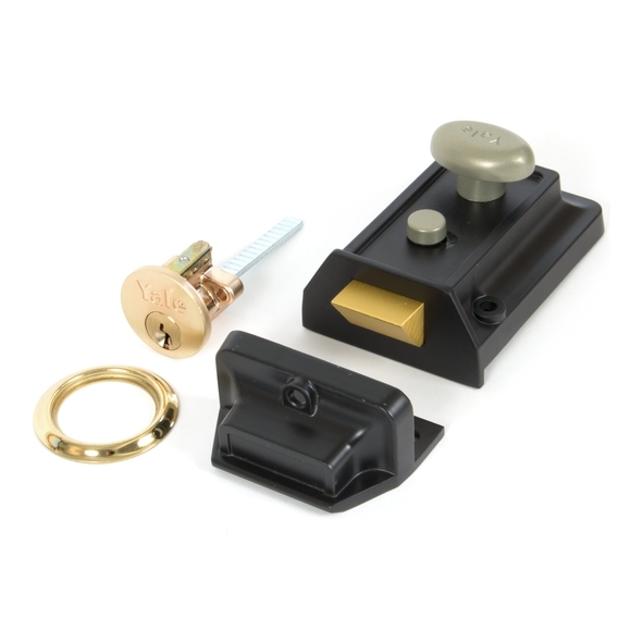 91093 • 90mm x 64mm • Black • From The Anvil Traditional Case Night Latch