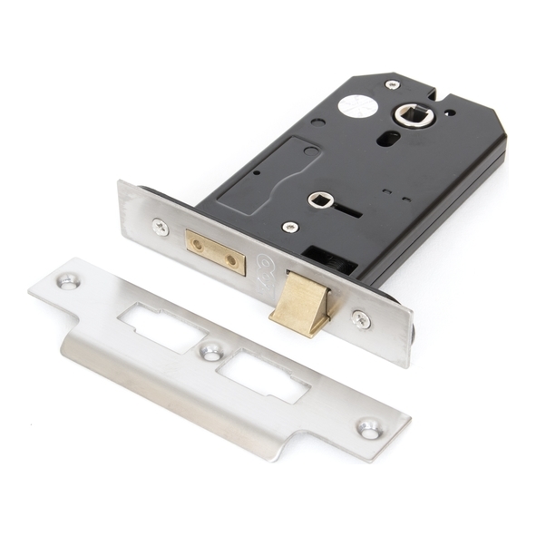 91111 • 124mm [102 x 38mm] • Satin Stainless • From The Anvil Horizontal Bathroom Lock
