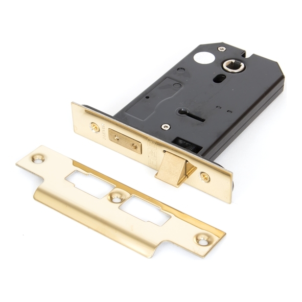91115 • 124mm [102 x 38mm] • PVD Brass • From The Anvil Horizontal 3 Lever Sash Lock