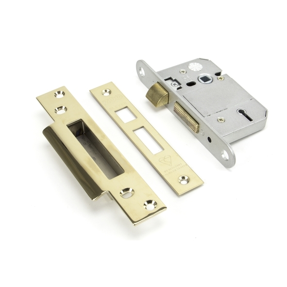 91120 • 064mm [044mm] • PVD Brass • From The Anvil 5 Lever BS Sash Lock