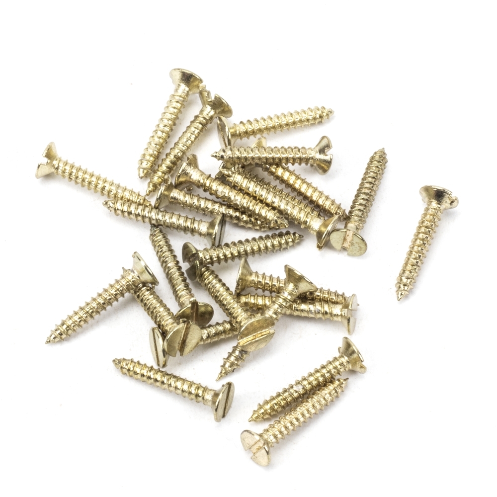 91260  4x  Polished Brass Stainless  From The Anvil Countersunk Screws