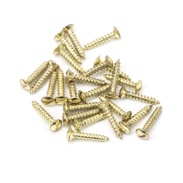 91262 • 4x¾ • Polished Brass Stainless • From The Anvil Countersunk Raised Head Screws