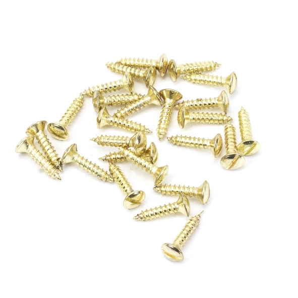 91266 • 8x¾ • Polished Brass Stainless • From The Anvil Countersunk Raised Head Screws