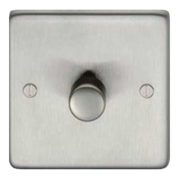 91797 • 86mm x 86mm x 7mm • Satin Stainless • From The Anvil Single LED Dimmer Switch