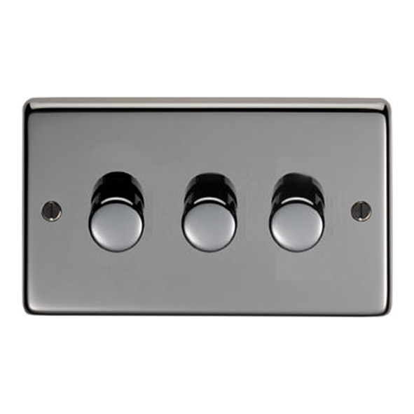 91813 • 146mm x 86mm x 7mm • Black Nickel • From The Anvil Triple LED Dimmer Switch