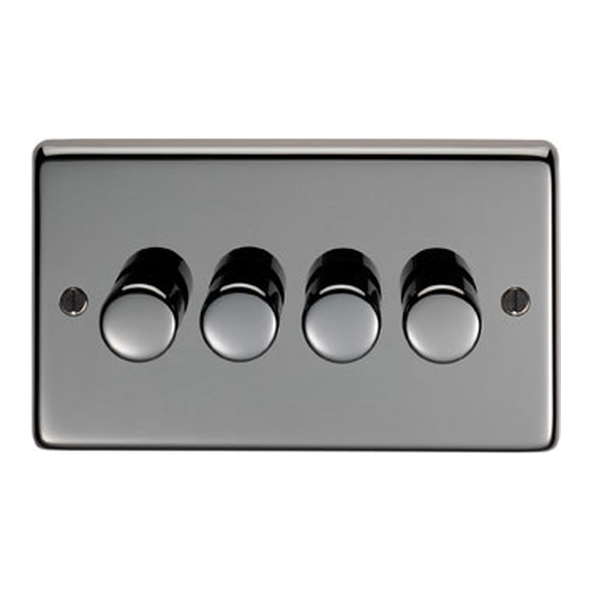 91816 • 146 x 86 x 7mm • Black Nickel • From The Anvil Quad LED Dimmer Switch
