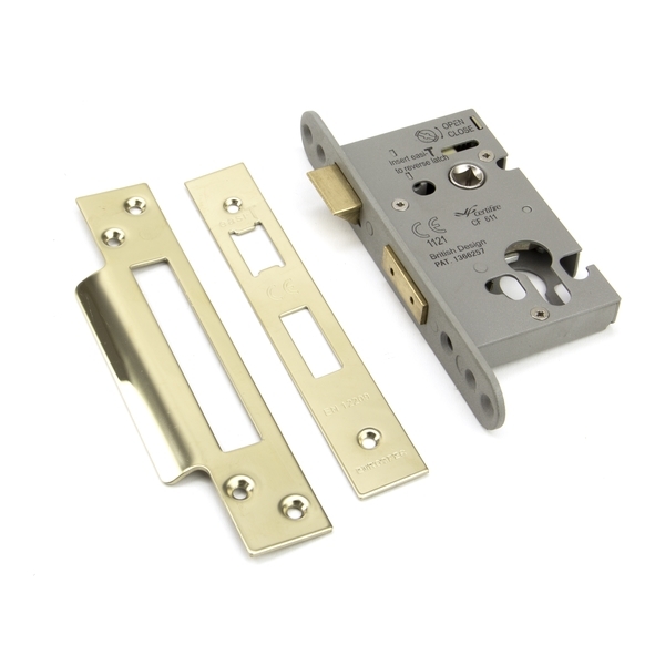 91839 • 064mm [044mm] • PVD Brass • From The Anvil Euro Profile Sash Lock