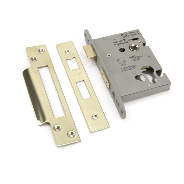 91840  076mm [057mm]  PVD Brass  From The Anvil Euro Profile Sash Lock