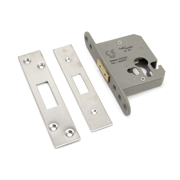 91842  064mm [044mm]  Satin Stainless  From The Anvil Euro Profile Dead Lock