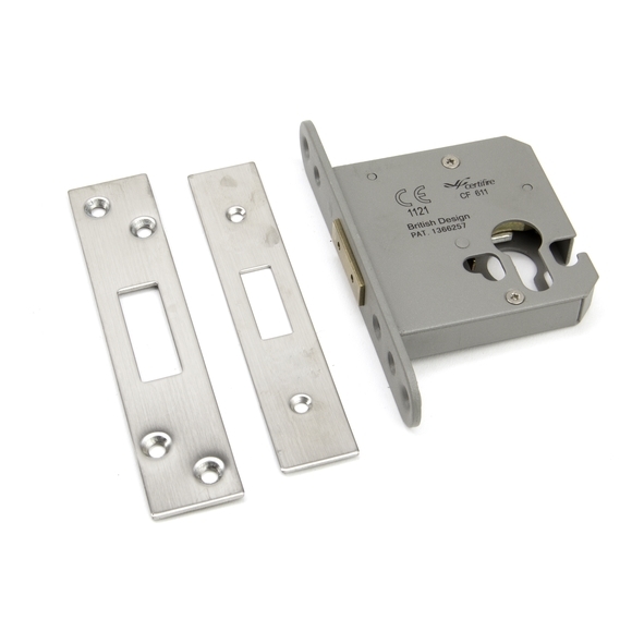 91843  076mm [057mm]  Satin Stainless  From The Anvil Euro Profile Dead Lock