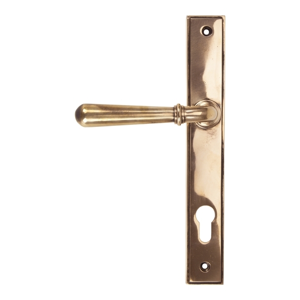 91918 • 244mm x 36mm x 13mm • Polished Bronze • From The Anvil Newbury Slimline Lever Espag. Lock