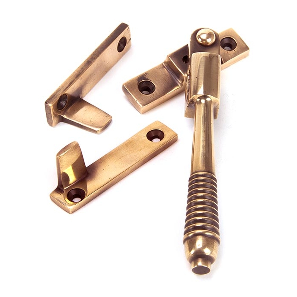 91941 � 152mm � Polished Bronze � From The Anvil Night-Vent Locking Reeded Fastener