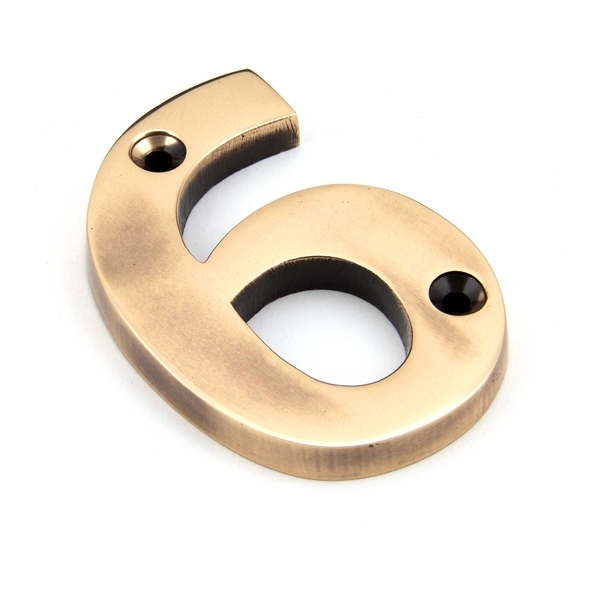 92026  78mm  Polished Bronze  From The Anvil Numeral 6