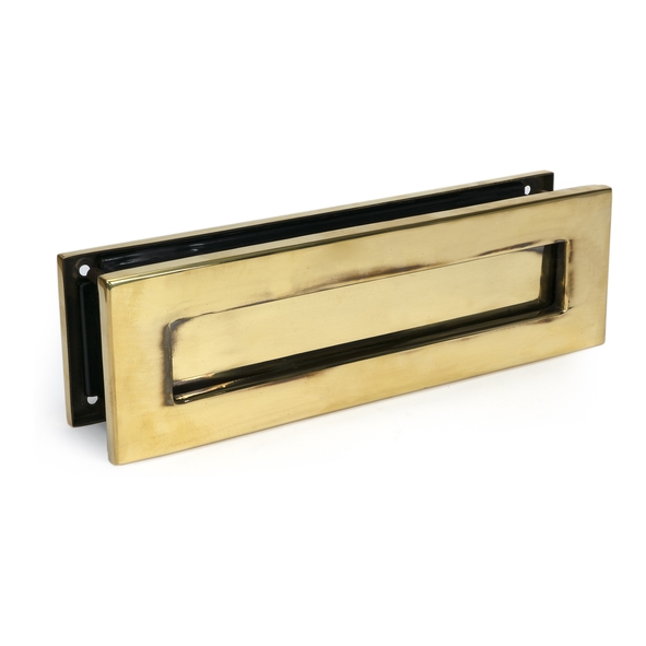 92127 � 315 x 92mm � Aged Brass � From The Anvil Traditional Letterbox