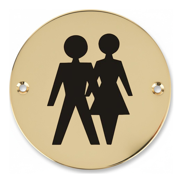 801.60423.311 � 075mm � � Polished Brass � Screen Printed Unisex Symbol