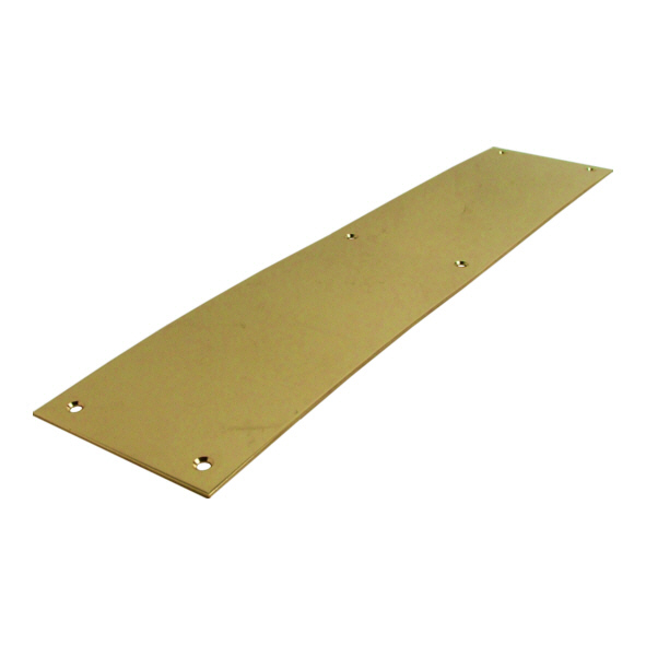 826.00364.311  350 x 075 x 1.5mm  Polished Brass  Rectangular Finger Plate