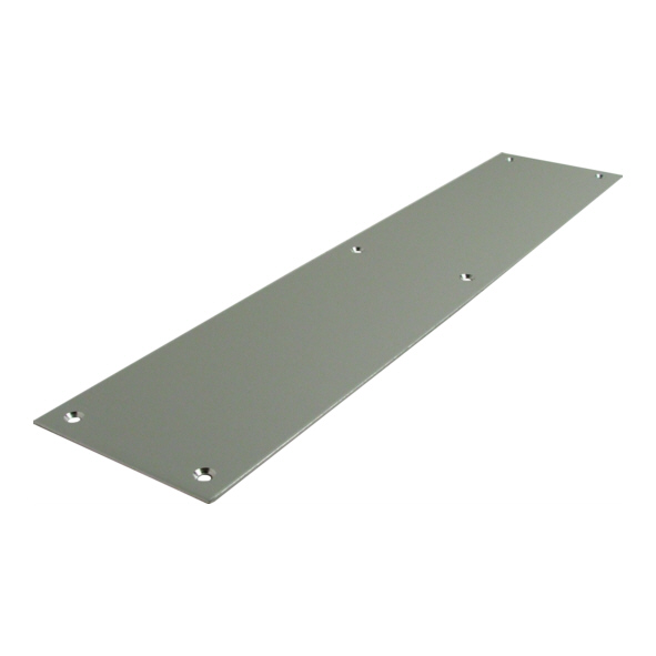 826.00364.111  350 x 075 x 1.5mm  Satin Aluminium  Rectangular Finger Plate