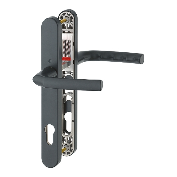 1117-3810-BK  92mm c/c  Black  Birmingham Bolt Above Lever Multi Point Lock Furniture