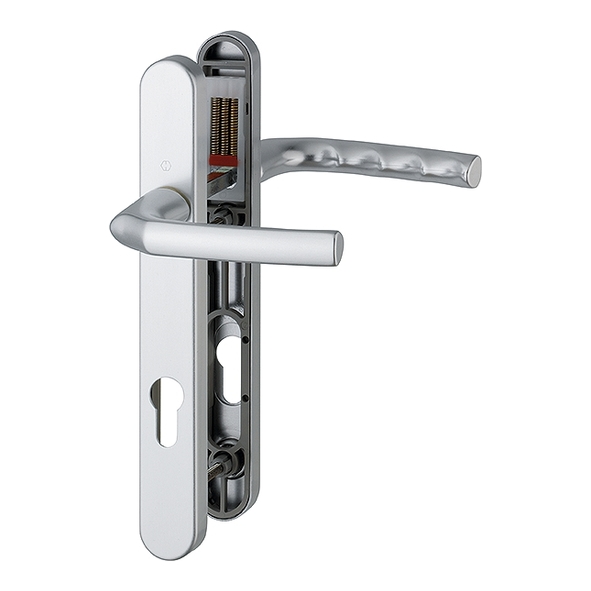 1117-3811-SAA  92mm c/c  Satin Aluminium  Birmingham Bolt Below Lever Multi Point Lock Furniture