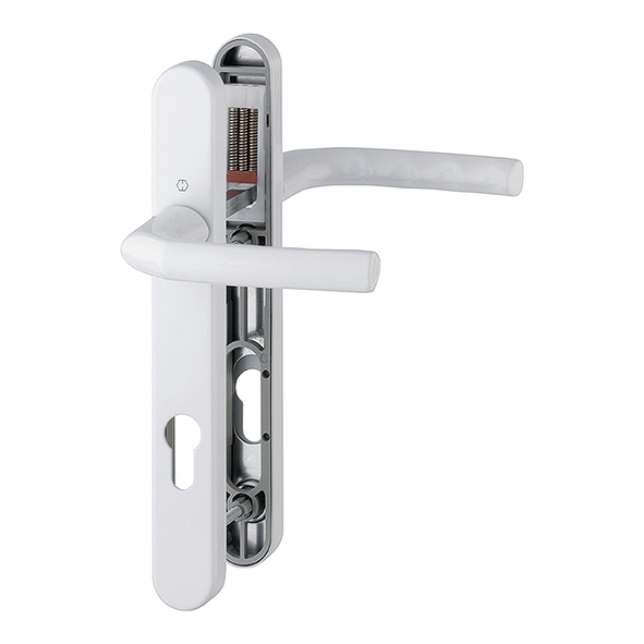 1117-3811-WH  92mm c/c  White  Birmingham Bolt Below Lever Multi Point Lock Furniture