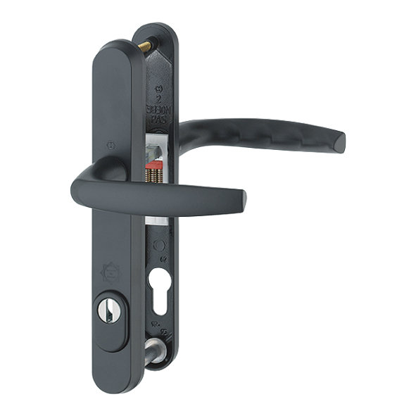 1530-3259-44-BK  For 44mm Doors  Black  Atlanta PAS24 Bolt Above Lever Multi Point Lock Furniture