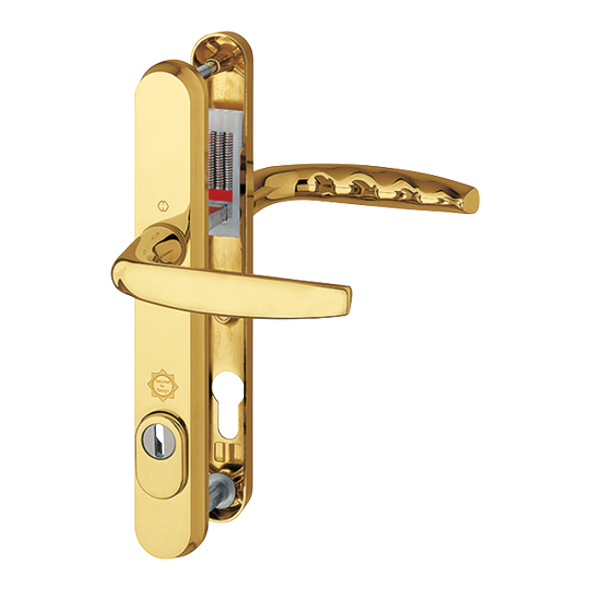 1530-3259-44-PB  For 44mm Doors  PVD Brass  Atlanta PAS24 Bolt Above Lever Multi Point Lock Furniture