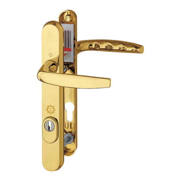 1530-3260-44-PB  For 44mm Doors  PVD Brass  Atlanta PAS24 Bolt Below Lever Multi Point Lock Furniture