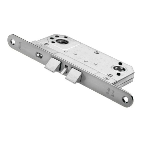 0760-50-SC • 078mm [50mm] • Satin Chrome • Assa Modular Twin Deadlocking Nightlatch With Snib Holdback