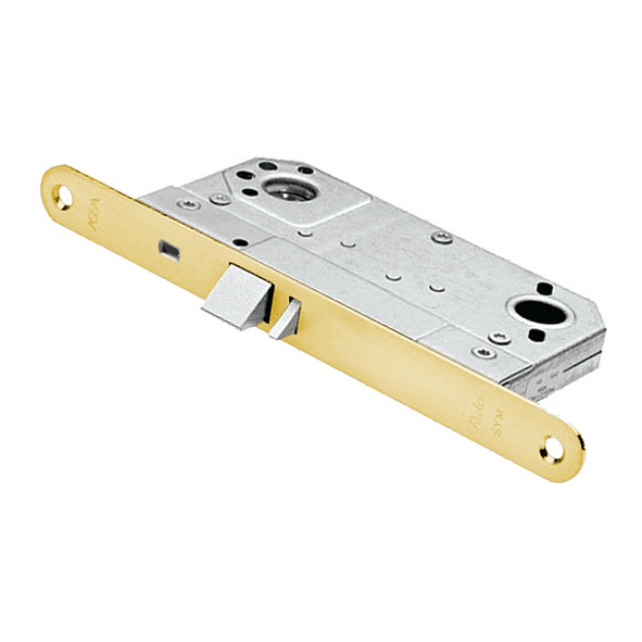 8762-50-PB • 078mm [50mm] • Polished Brass • Assa Modular Deadlocking Emergency Nightlatch With Key Holdback