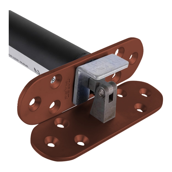 AST3003BZR • Radiused Plate • Bronze Plated • Astra Concealed Door Closer
