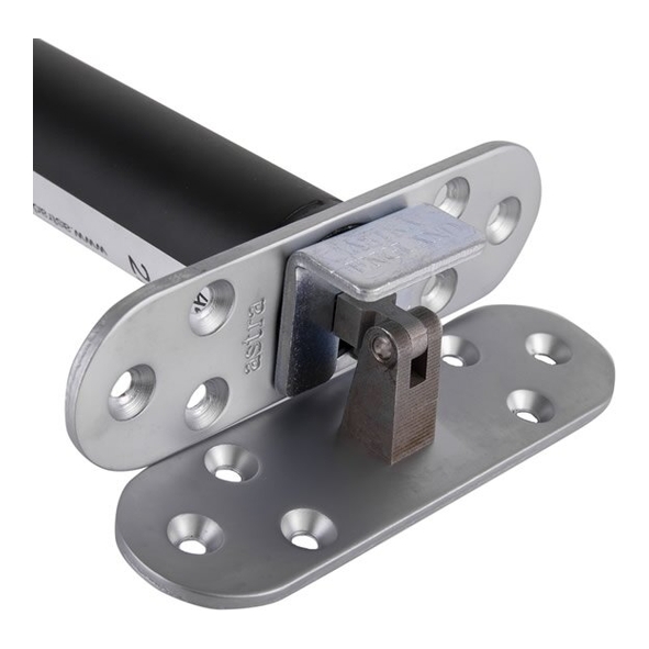 AST3003SFR • Radiused Plate • Satin Chrome • Astra Concealed Door Closer