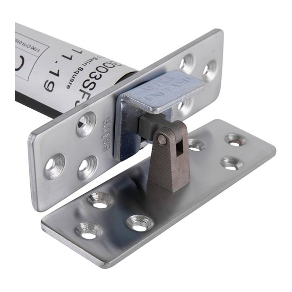 AST3003SFS • Square Plate • Satin Chrome • Astra Concealed Door Closer