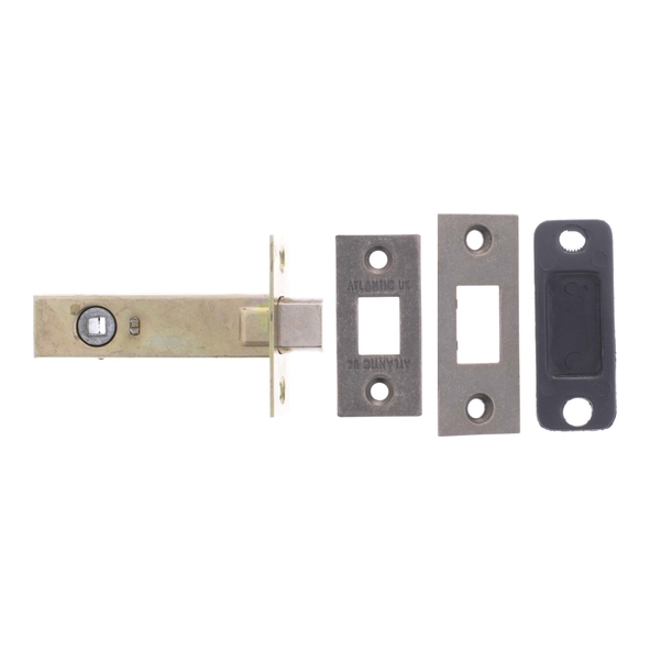 ADB4DS • 100mm [076mm] • Distressed Silver • Atlantic Heavy Tubular Deadbolt