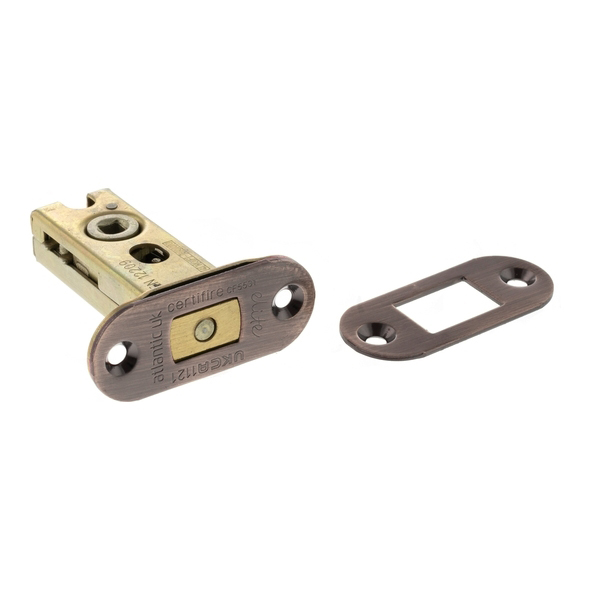 ADBRCE25AC • 064mm [044mm] • Antique Copper • Atlantic Radiused Tubular Fire Rated CE Deadbolt