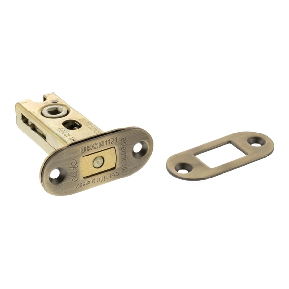 ADBRCE25MAB  064mm [044mm]  Matt Antique Brass  Atlantic Radiused Tubular Fire Rated CE Deadbolt