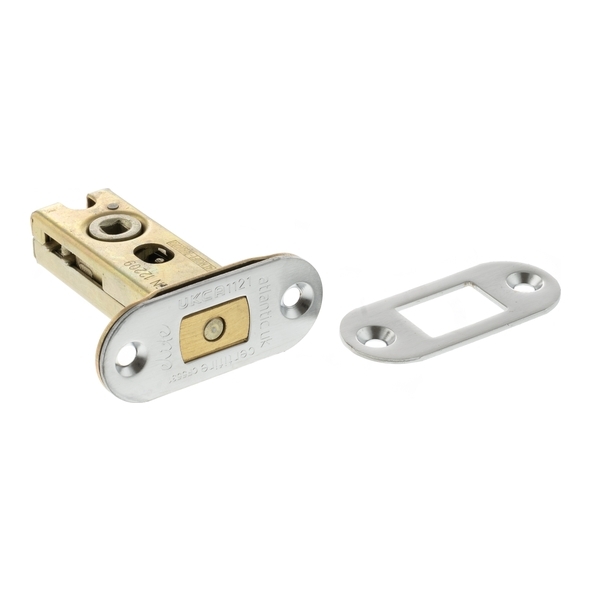 ADBRCE25SC • 064mm [044mm] • Satin Chrome • Atlantic Radiused Tubular Fire Rated CE Deadbolt