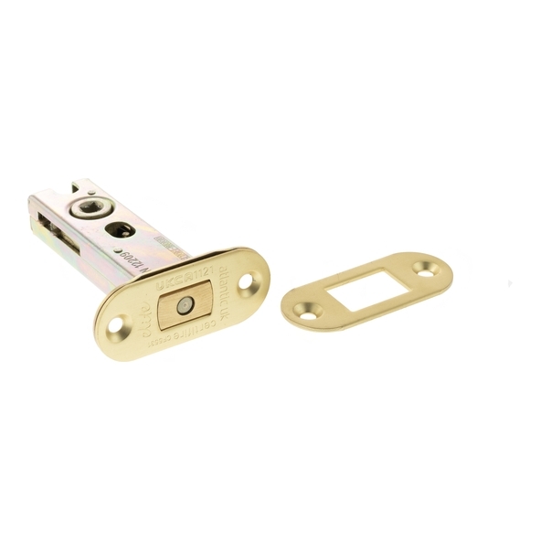 ADBRCE3SB  076mm [057mm]  Satin Brass  Atlantic Radiused Tubular Fire Rated CE Deadbolt