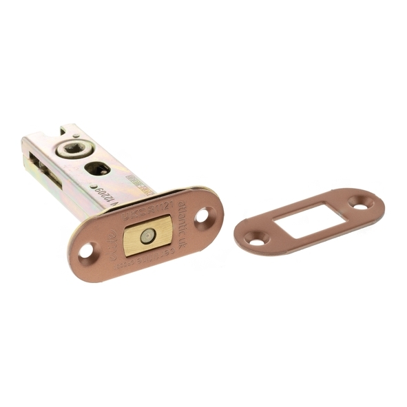 ADBRCE3USC  076mm [057mm]  Urban Satin Copper  Atlantic Radiused Tubular Fire Rated CE Deadbolt