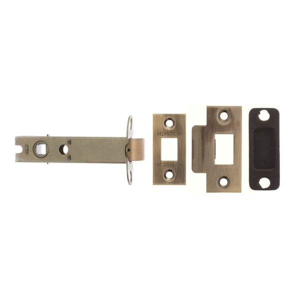 AL4AB • 100mm [076mm] • Antique Brass • Atlantic Heavy Tubular Latch