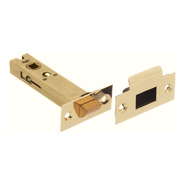 AL4BP  100mm [076mm]  Polished Brass Plated  Atlantic Heavy Tubular Latch