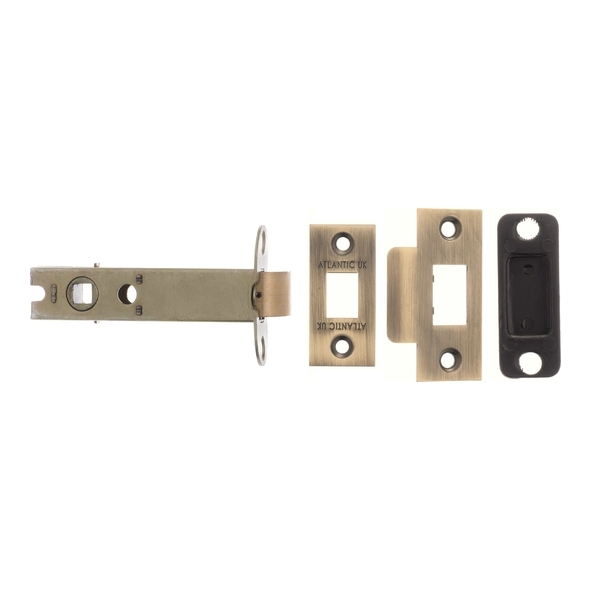 AL4MAB  100mm [076mm]  Matt Antique Brass  Atlantic Heavy Tubular Latch