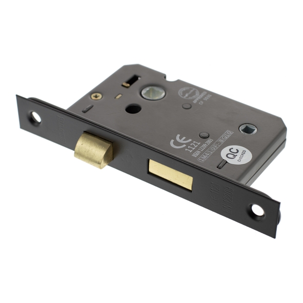 ALKBATH25MB  065mm [044mm]  Matt Black  Atlantic CE Marked Bathroom Lock